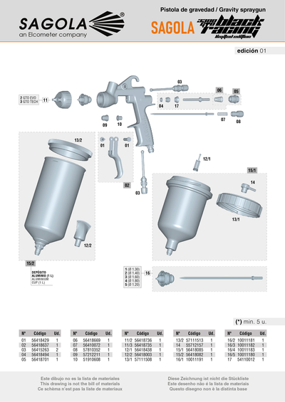 Pistola 3300 GTO BLACK RACING
